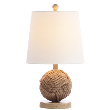 Monkey Fist 18" Rope Ball LED Table Lamp - JONATHAN Y